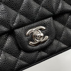 CHANEL MINI RECTANGULAR FLAP BAG CAVIAR BLACK SHW