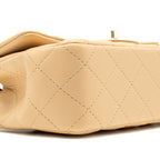 CHANEL 22C MINI RECTANGULAR FLAP BAG LAMBSKIN BEIGE LGHW (MICROCHIP)