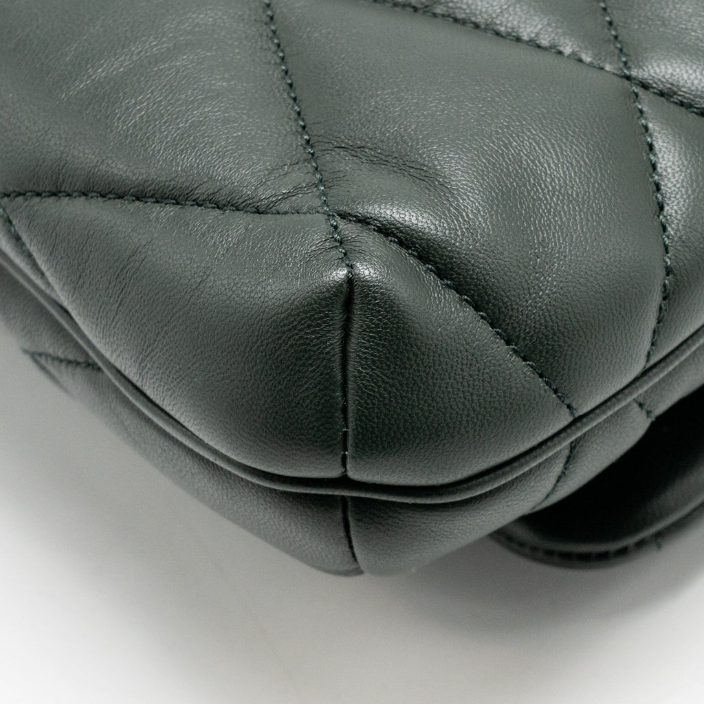 Saint Laurent/YSL Le 57 Hobo Bag Lambskin Dark Green GHW