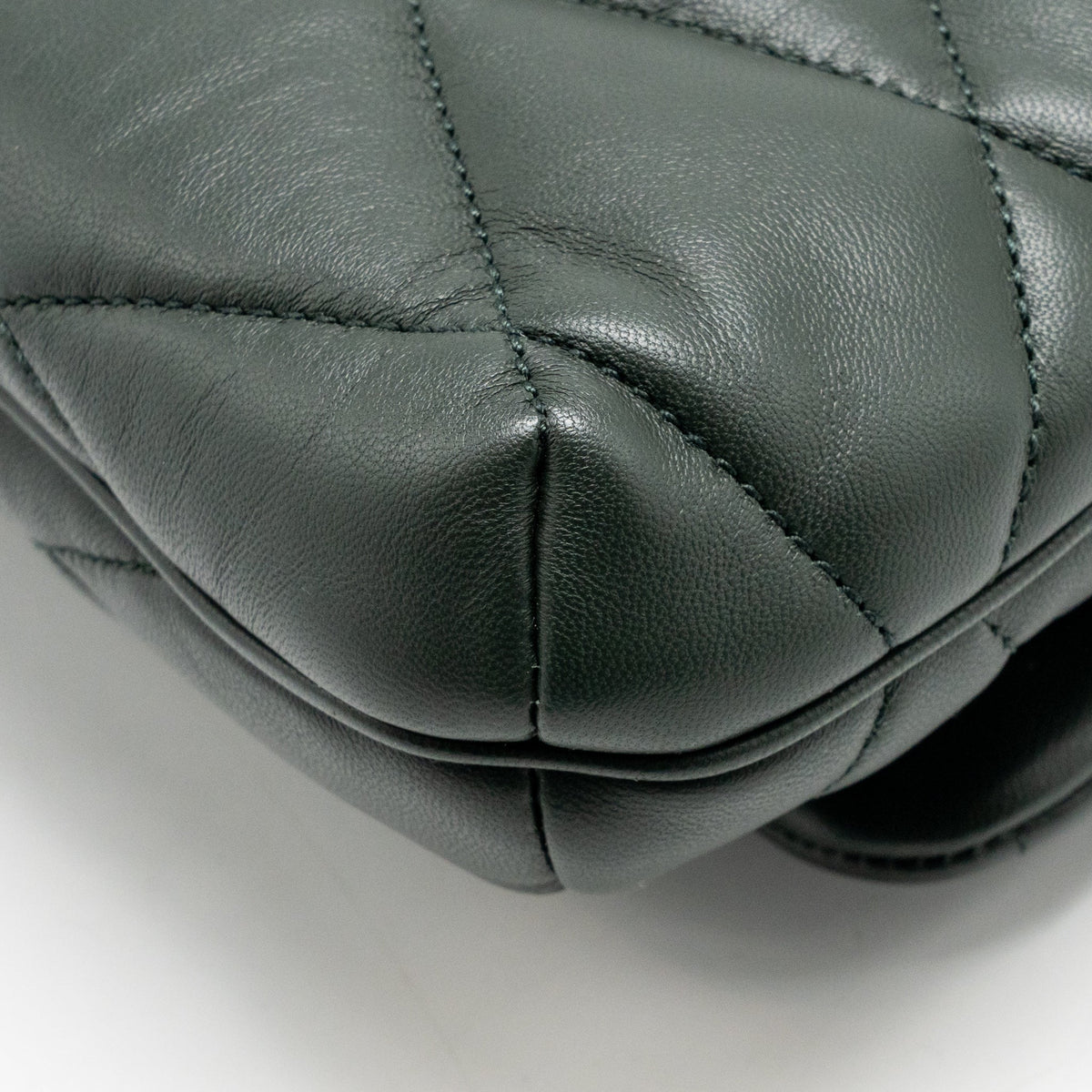 Saint Laurent/YSL Le 57 Hobo Bag Lambskin Dark Green GHW
