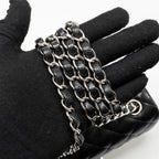 CHANEL MINI RECTANGULAR FLAP BAG CAVIAR BLACK SHW