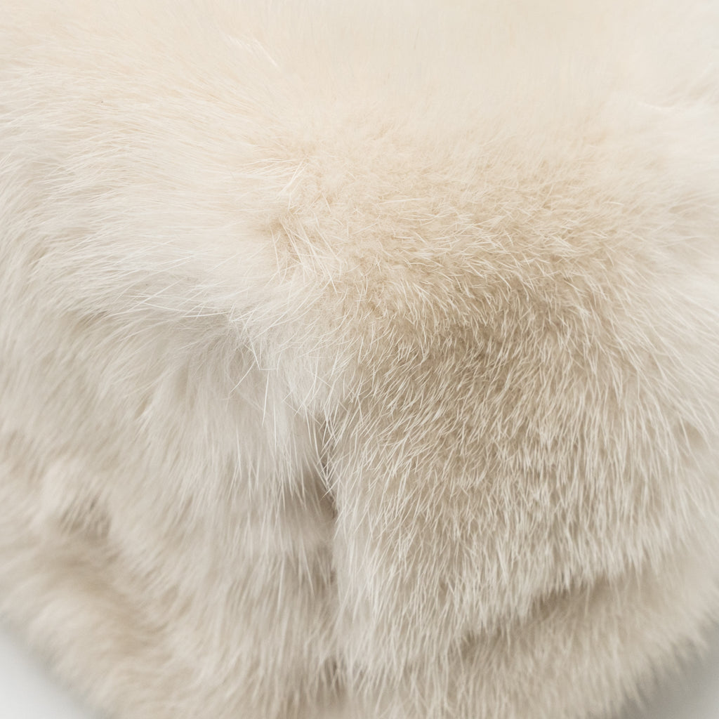 Fendi First Small Bag Mink Fur/Leather Off-white SHW