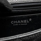 CHANEL MINI RECTANGULAR FLAP BAG CAVIAR BLACK SHW