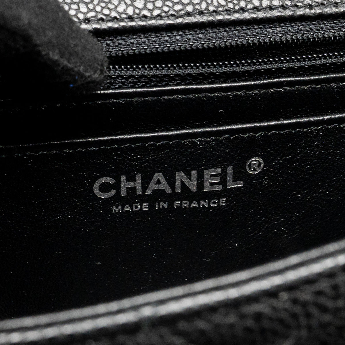 CHANEL MINI RECTANGULAR FLAP BAG CAVIAR BLACK SHW