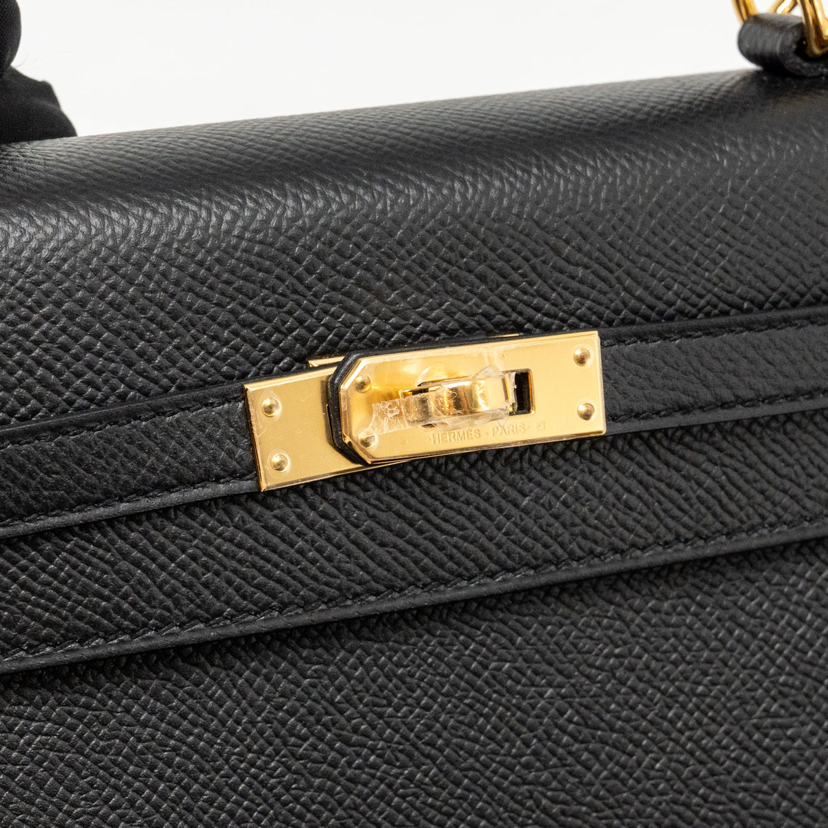 Hermes kelly 25 epsom black GHW