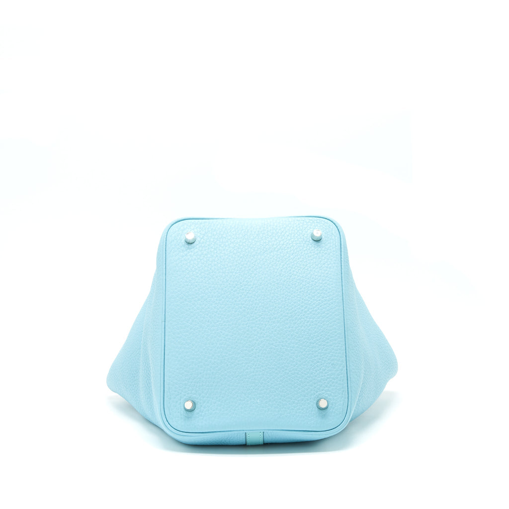 Hermes Picotin 22 Lock Bag Blue Atoll SHW
