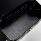 CHANEL 22K GOLD PILLAR LONG VANITY WITH ADJUSTABLE CHAIN LAMBSKIN BLACK GHW (MICROCHIP)