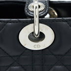 DIOR MEDIUM LADY DIOR LAMBSKIN BLACK SHW