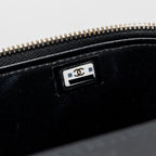 CHANEL 22K GOLD PILLAR LONG VANITY WITH ADJUSTABLE CHAIN LAMBSKIN BLACK GHW (MICROCHIP)