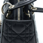 DIOR MEDIUM LADY DIOR LAMBSKIN BLACK SHW