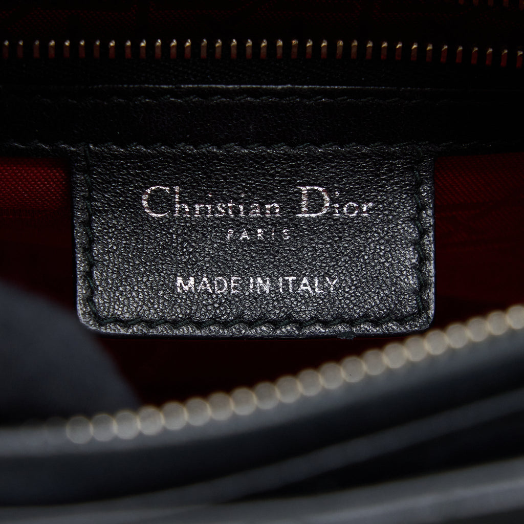 DIOR MEDIUM LADY DIOR LAMBSKIN BLACK SHW