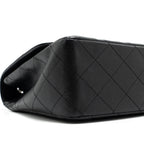 CHANEL JUMBO CLASSIC SINGLE FLAP BAG CAVIAR BLACK SHW