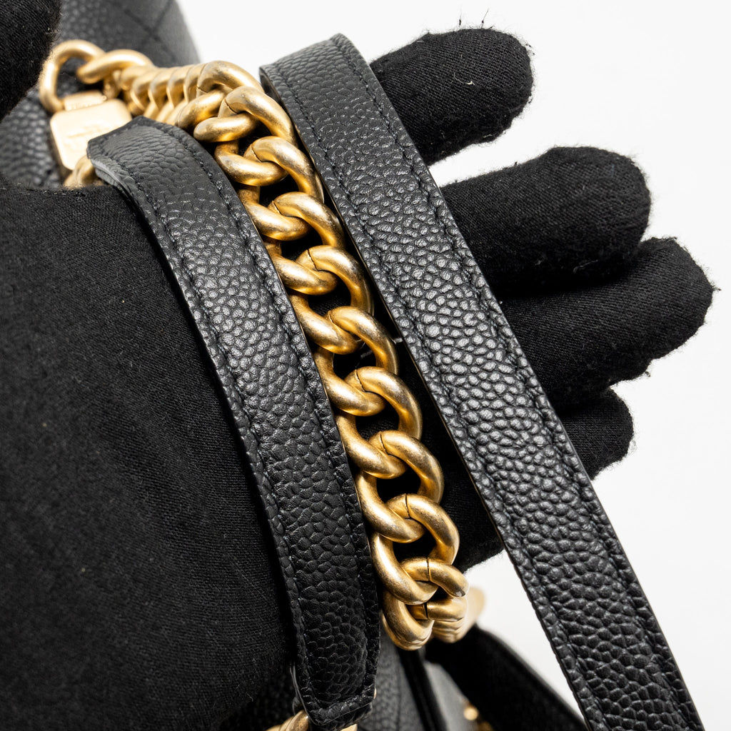 Chanel 20K CC Flap Bag with Handle Caviar Black GHW