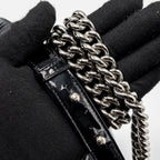 CHANEL SMALL BOY BAG PATENT BLACK MULTICOLOUR HARDWARE