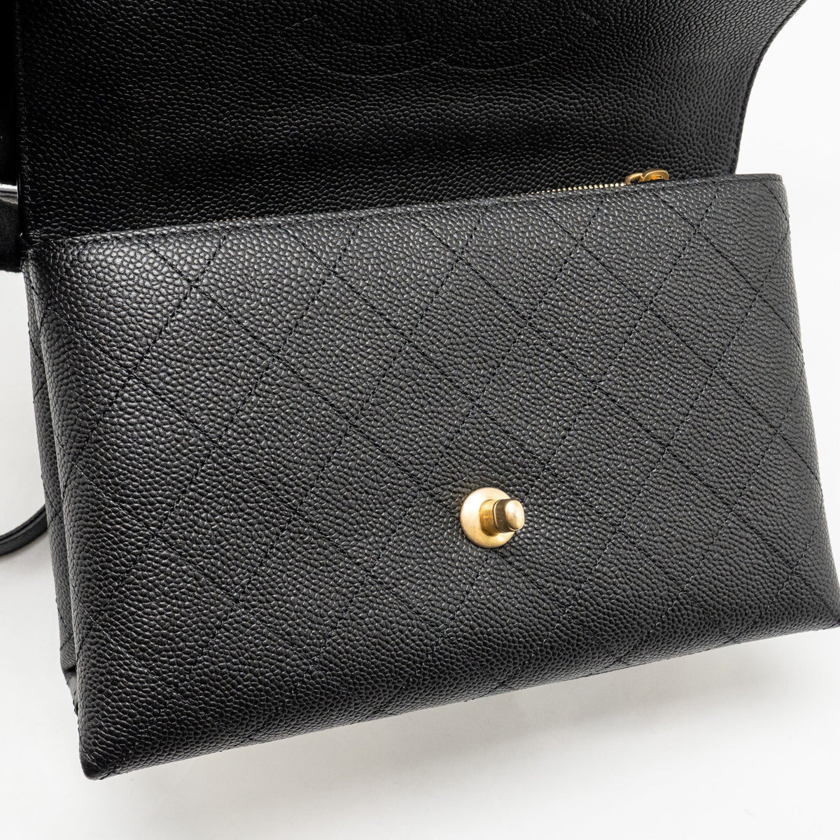 Chanel 20K CC Flap Bag with Handle Caviar Black GHW