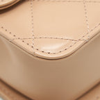 CHANEL 21A GOLD CRUSH FLAP BAG CALFSKIN BEIGE GHW