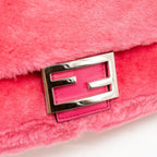 Fendi baguette bag shearling Nappa lambskin Pink SHW