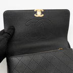 Chanel 20K CC Flap Bag with Handle Caviar Black GHW