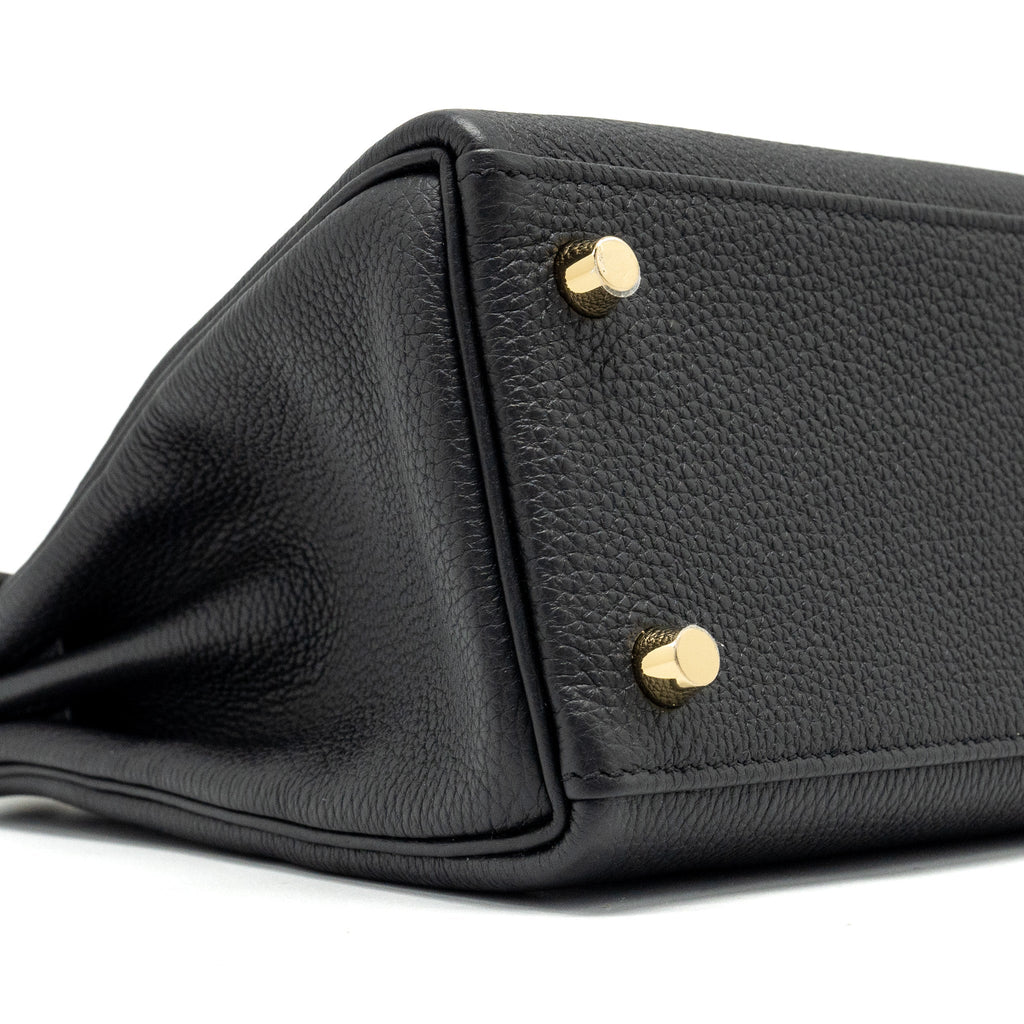 Hermes Kelly 25 Togo Black GHW
