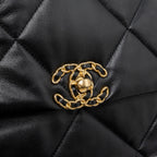 CHANEL MEDIUM 19 BAG LAMBSKIN BLACK MULTICOLOUR HARDWARE(MICROCHIP)