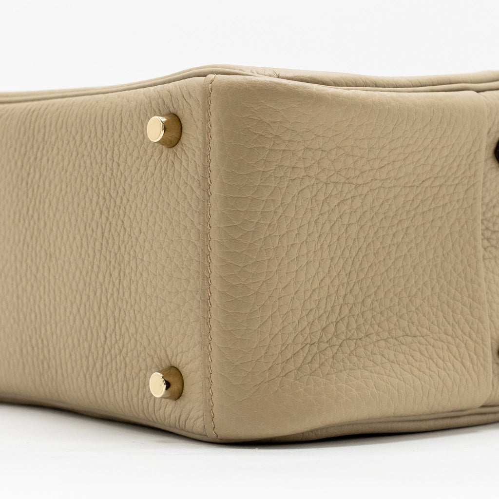 Hermes Mini Lindy II Clemence 8Q Beige Marfa GHW