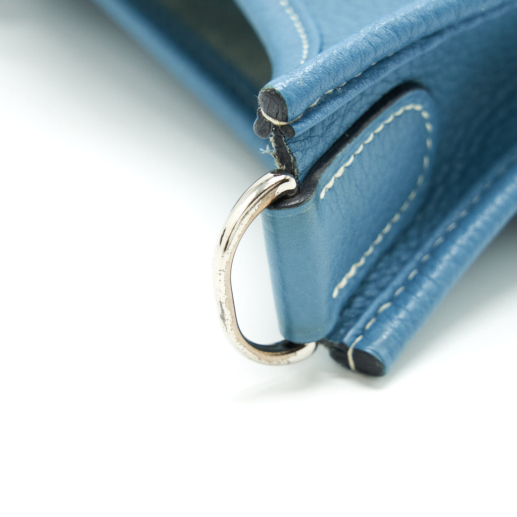 Hermes Evelyne 29 Bag Clemence Blue Jeans SHW