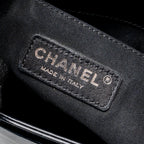 CHANEL SMALL BOY BAG PATENT BLACK MULTICOLOUR HARDWARE