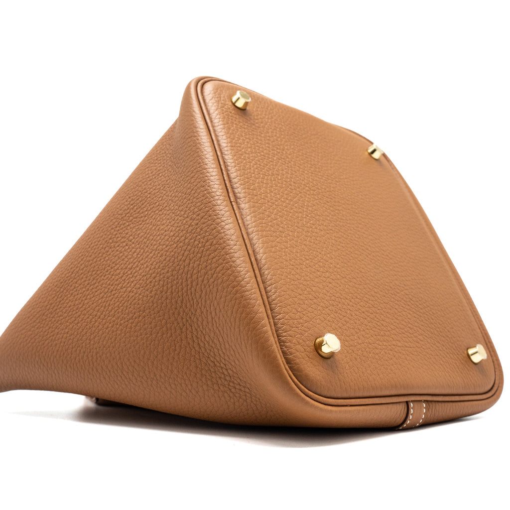 Hermes Picotin 22 Lock Bag Clemence Gold GHW