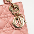 Dior Mini Lady Dior Bag Lambskin Pink LGHW