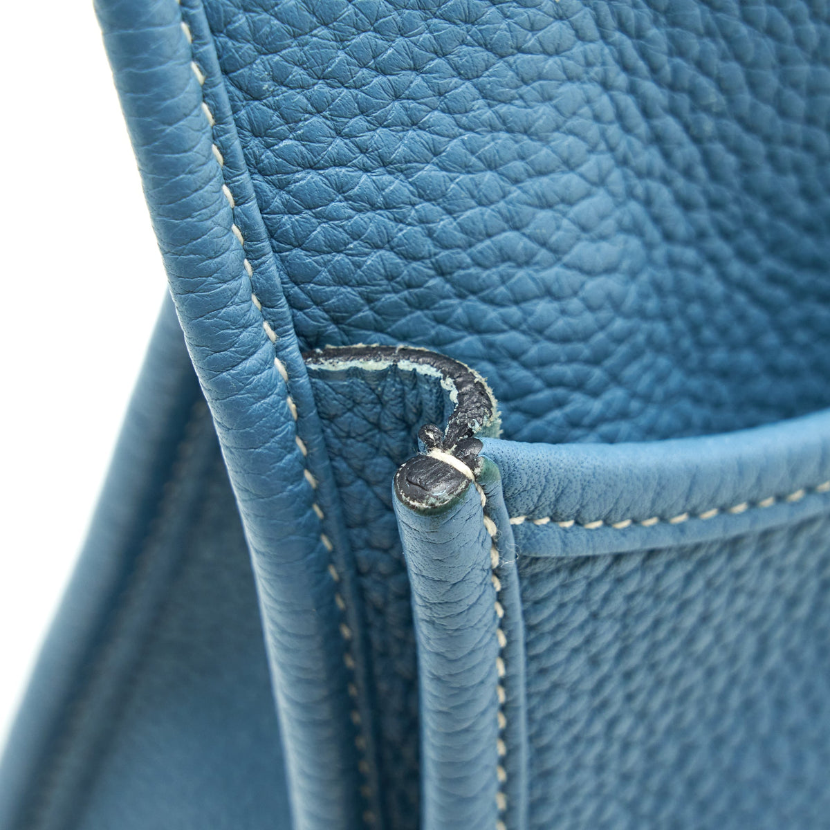 Hermes Evelyne 29 Bag Clemence Blue Jeans SHW