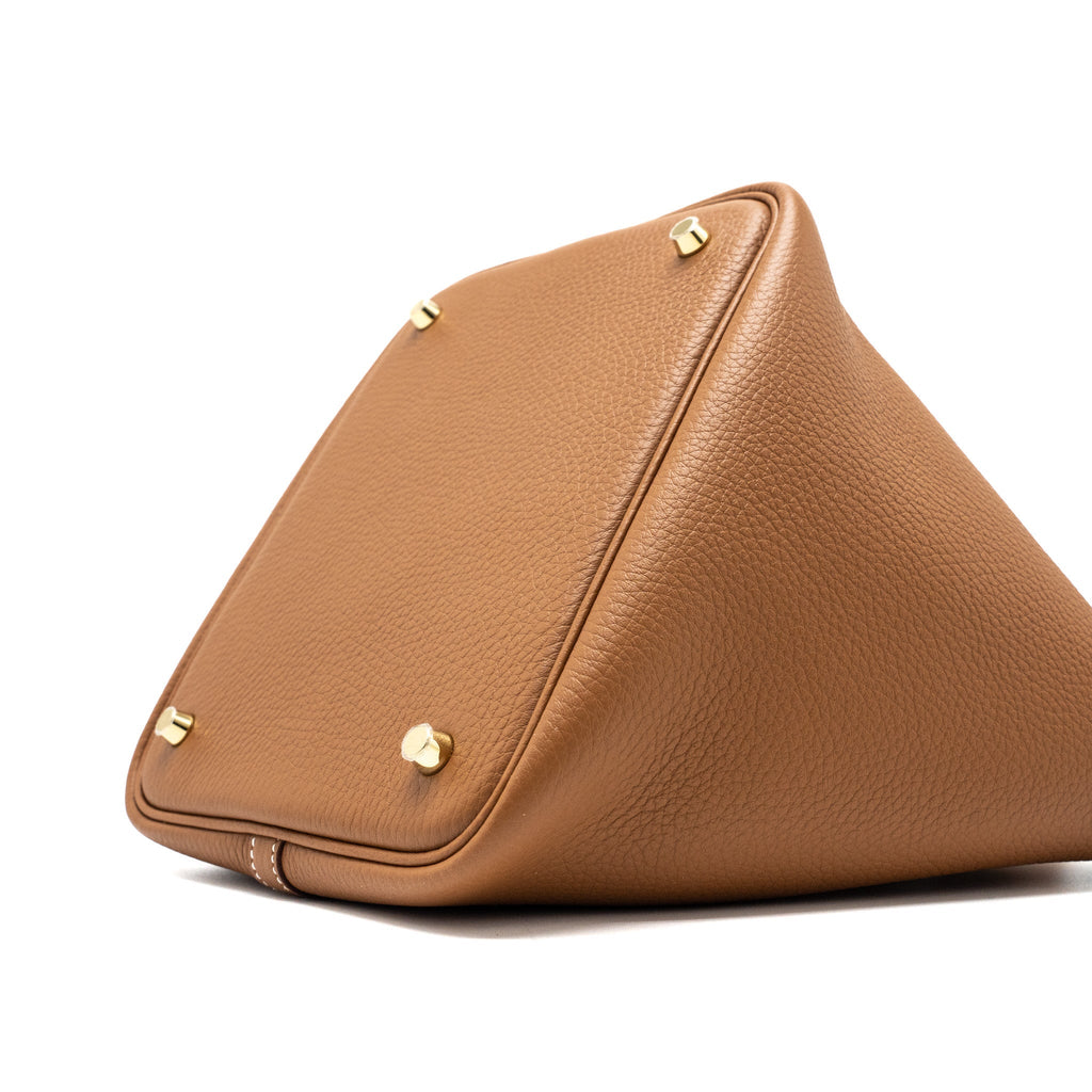 Hermes Picotin 22 Lock Bag Clemence Gold GHW