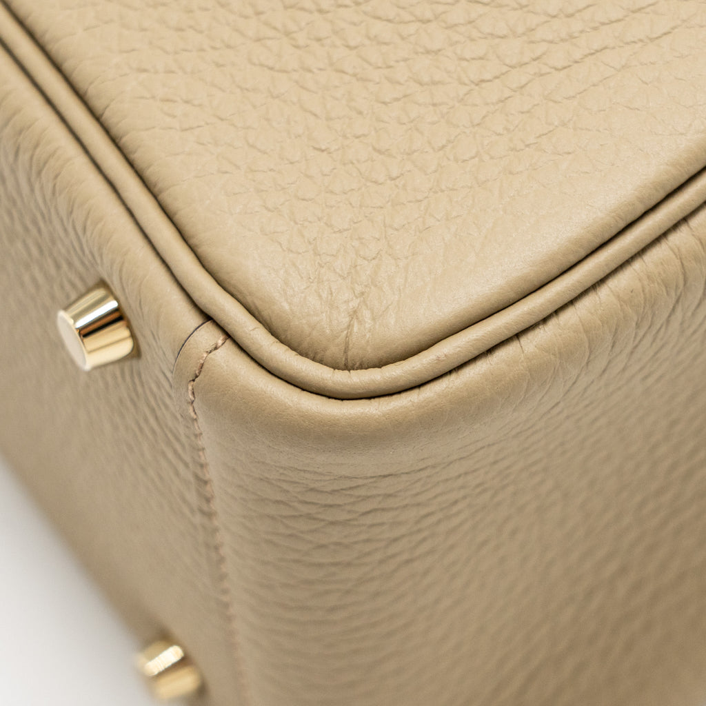Hermes Mini Lindy II Clemence 8Q Beige Marfa GHW