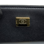 CHANEL TOP HANDLE MINI RECTANGULAR FLAP BAG LAMBSKIN BLACK LGHW (MICROCHIP)