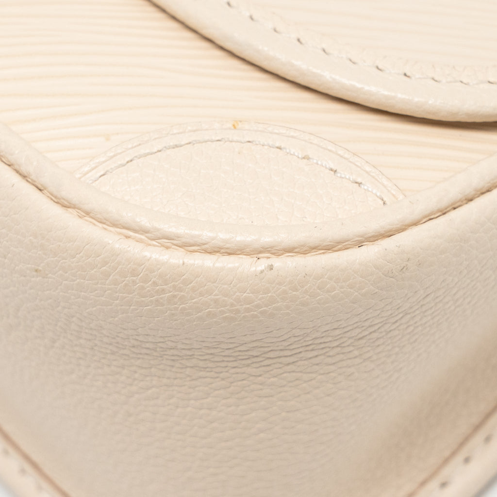 LOUIS VUITTON BUCI BAG EPI LEATHER QUARTZ WHITE SHW