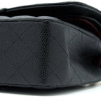 CHANEL MEDIUM CLASSIC DOUBLE FLAP BAG CAVIAR BLACK GHW (MICROCHIP)