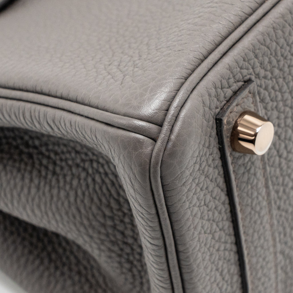Hermes Birkin 25 Togo Gris Etain GHW