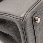 Hermes Birkin 25 Togo Gris Etain GHW