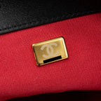 CHANEL MEDIUM 19 BAG LAMBSKIN BLACK MULTICOLOUR HARDWARE(MICROCHIP)