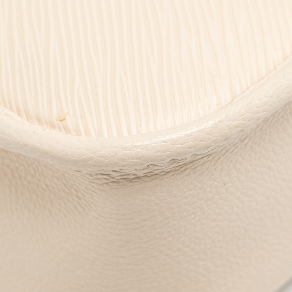 LOUIS VUITTON BUCI BAG EPI LEATHER QUARTZ WHITE SHW