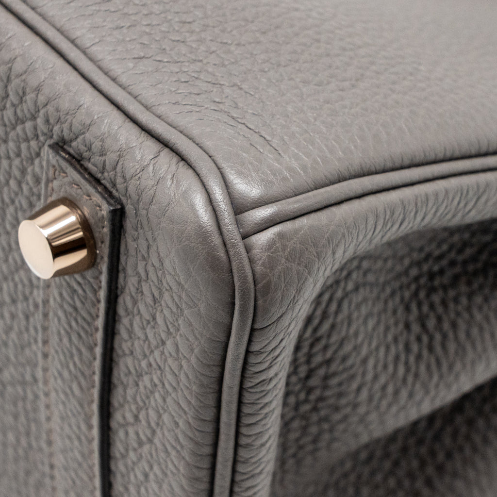 Hermes Birkin 25 Togo Gris Etain GHW