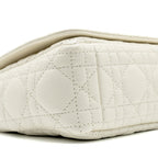 DIOR CARO S FLAP BAG CALFSKIN WHITE GHW