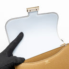 Hermes Mini Constance Chevre Mysore Kraft/Bleu Brume GHW