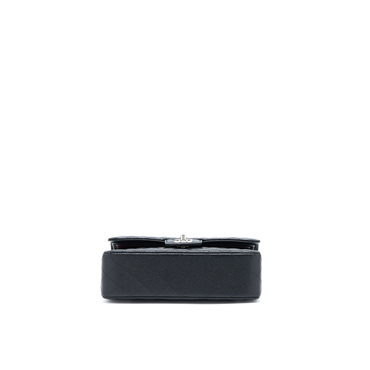 CHANEL SMALL CLASSIC DOUBLE FLAP BAG CAVIAR BLACK SHW(MICROCHIP)
