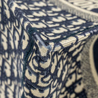 DIOR MEDIUM BOOK TOTE DIOR OBLIQUE EMBROIDERY BLUE