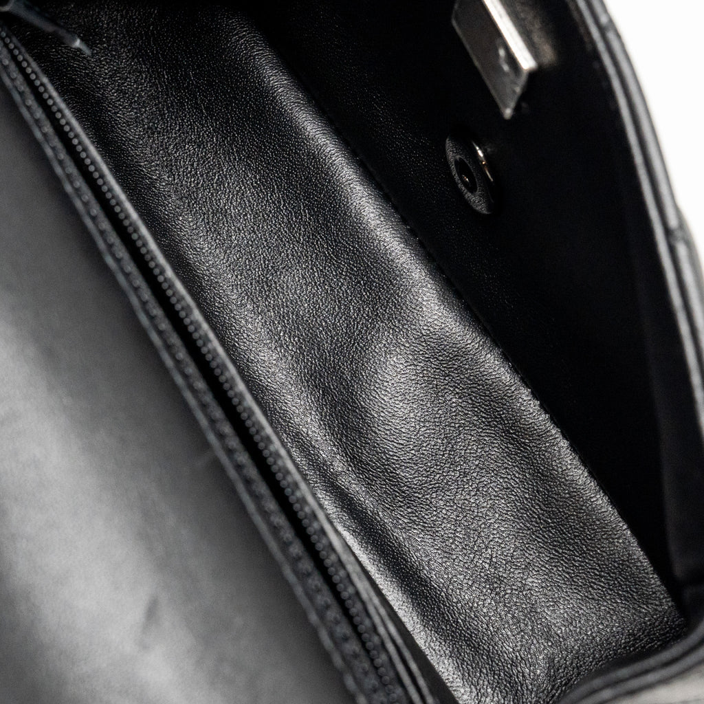 Chanel Mini Rectangular Flap Bag Lambskin SO Black (Microchip)