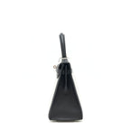 HERMES KELLY 28 TOILE H BLACK/ GREY SHW
