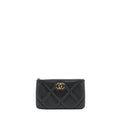 CHANEL 19 SMALL POUCH GOATSKIN BLACK GHW