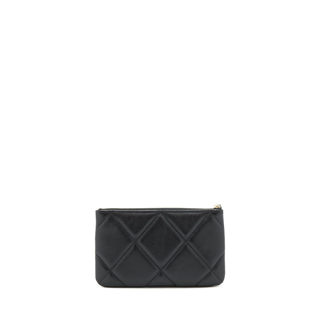 CHANEL 19 SMALL POUCH GOATSKIN BLACK GHW