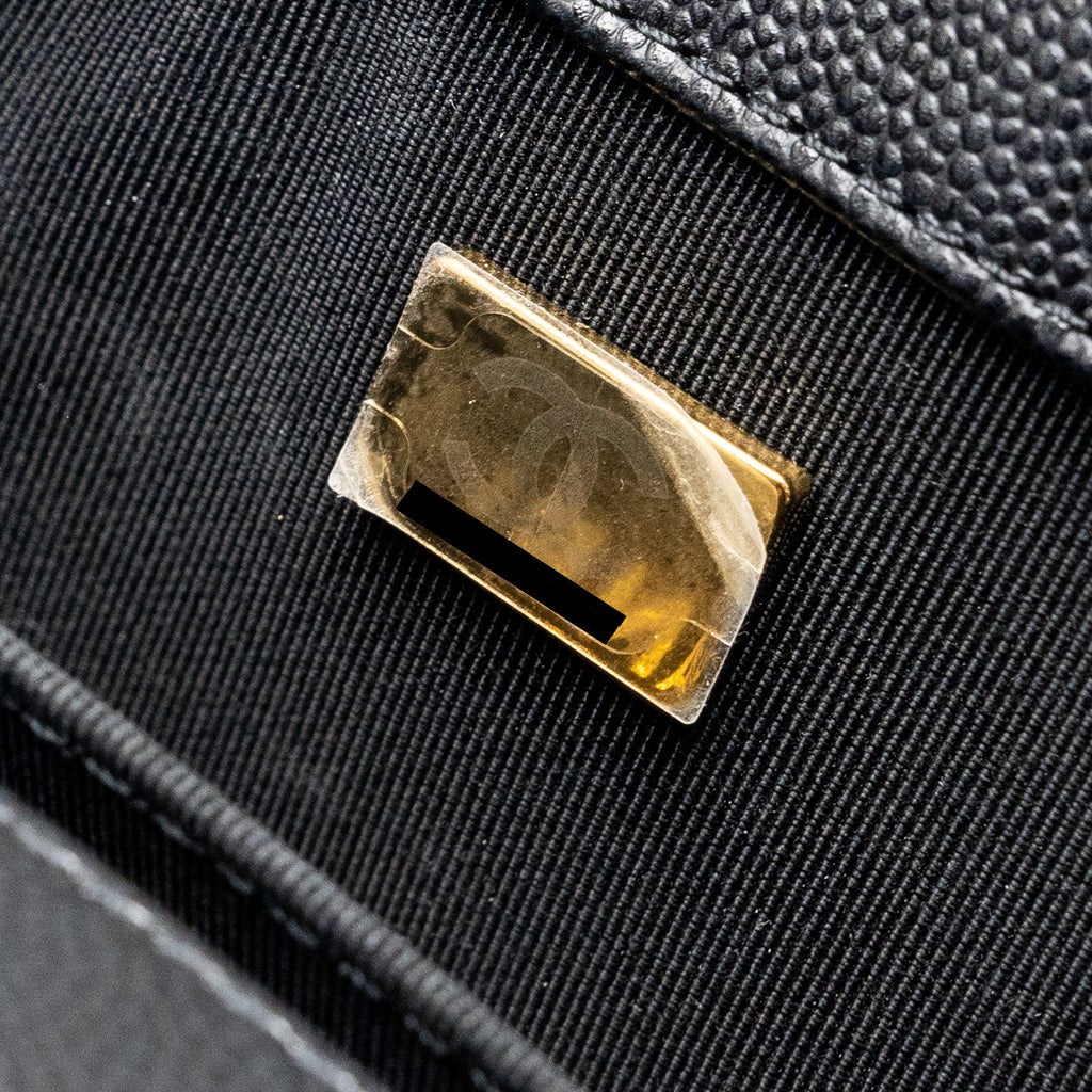 CHANEL SMALL BOY BAG CAVIAR BLACK GHW (MICROCHIP)