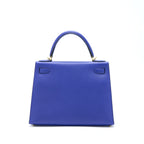 HERMES KELLY 28 SELLIER EPSOM BLEU ELECTRIQUE GHW